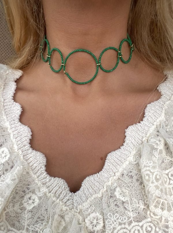 Choker Bolitas Verde